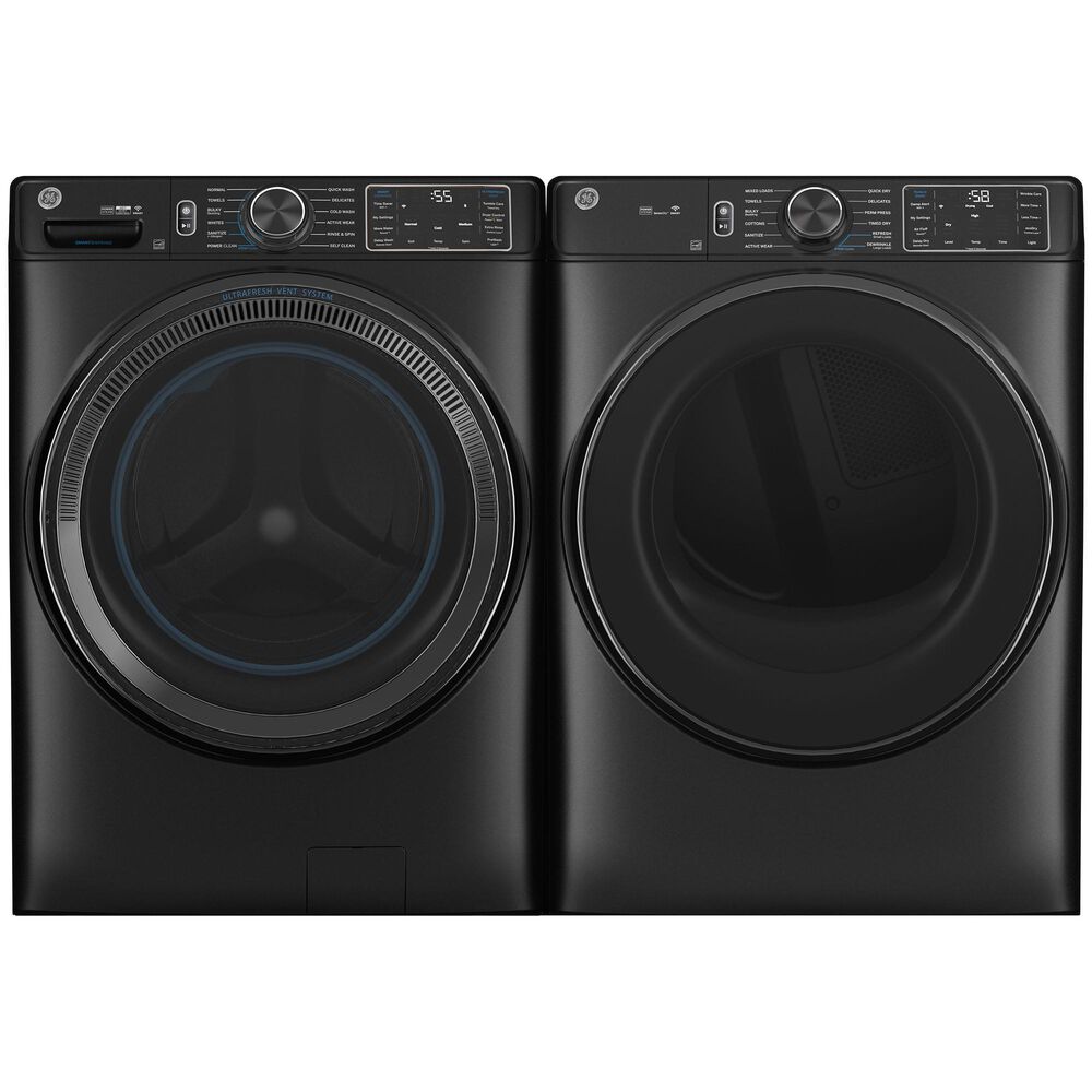 GE Appliances 5.0 Cu. Ft. Washer and 7.8 Cu. Ft. Gas Dryer in Black , , large