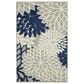 Nourison Aloha ALH05 2"8" x 4" Ivory and Navy Indoor/Outdoor Area Rug, , large