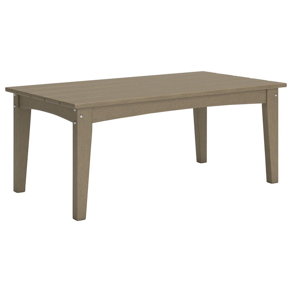 Ashley Hyland Wave Patio Rectangular Coffee Table in Driftwood, , large