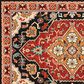 Oriental Weavers Lilihan Medallion 4929A 7"10" x 10"10" Black and Red Area Rug, , large