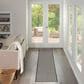 Nourison Courtyard Black and White 2" x 6" Indoor/Outdoor Runner, , large