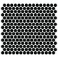 Dal-Tile Color Wheel Matte Black 13"" X 11"" Ceramic Mosaic Sheet, , large