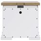 Ashley Ashbryn King Storage Bed and Two Nightstands in White and Oak, , large