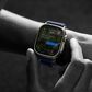 Apple Watch Ultra 3 (GPS+Cellular) 49mm Titanium Case with Blue/Bright Blue Trail Loop - M/L in Natural and 2-Year AppleCare+, , large