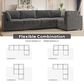 HOMLUX 5-Piece Mod Sectional with Chaise in Gray, , large