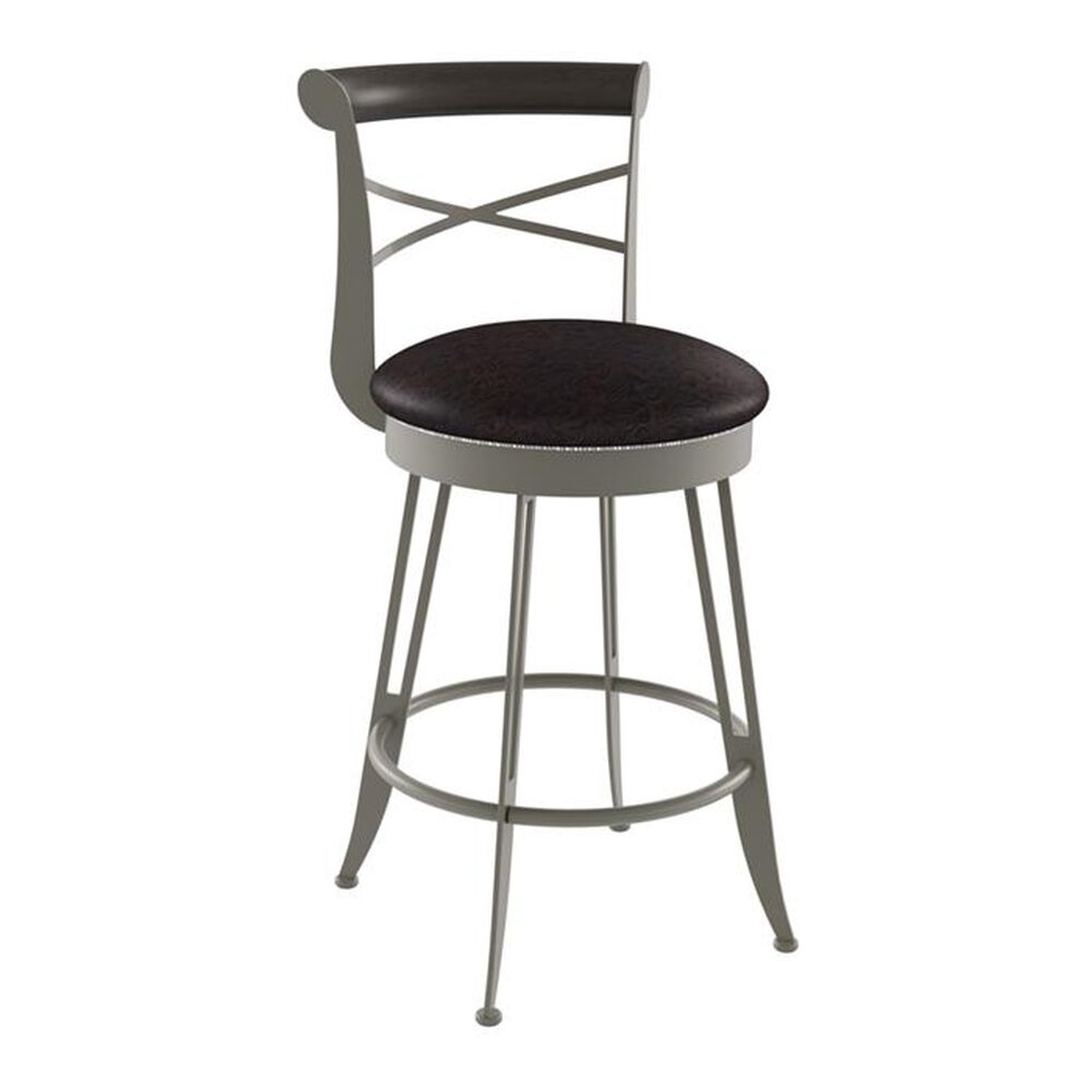 Amisco Historian 26" Swivel Stool with Swarovski Elements Crystal, , large