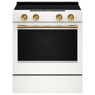 KitchenAid 5.3 Cu. Ft. Smart Slide-in Electric Range in Porcelain White, , large