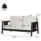 HOMLUX 2-Piece Outdoor Conversation Set with Cushions in White and Black, , large