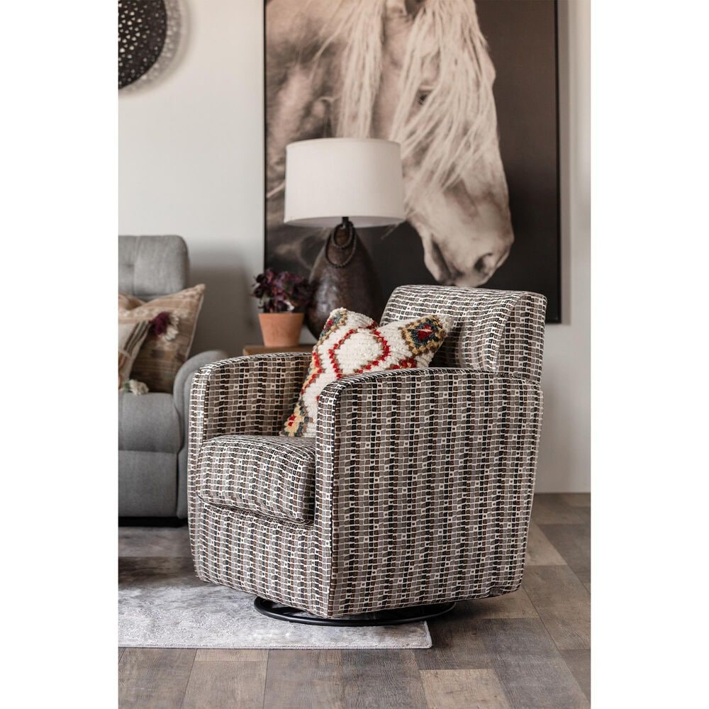 Elran Furniture Swivel Glider Barrel Chair in Bombay, , large