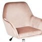 Impressions Vanity Kelly Swivel Vanity Chair with Pink Cushion in Matte Silver, , large