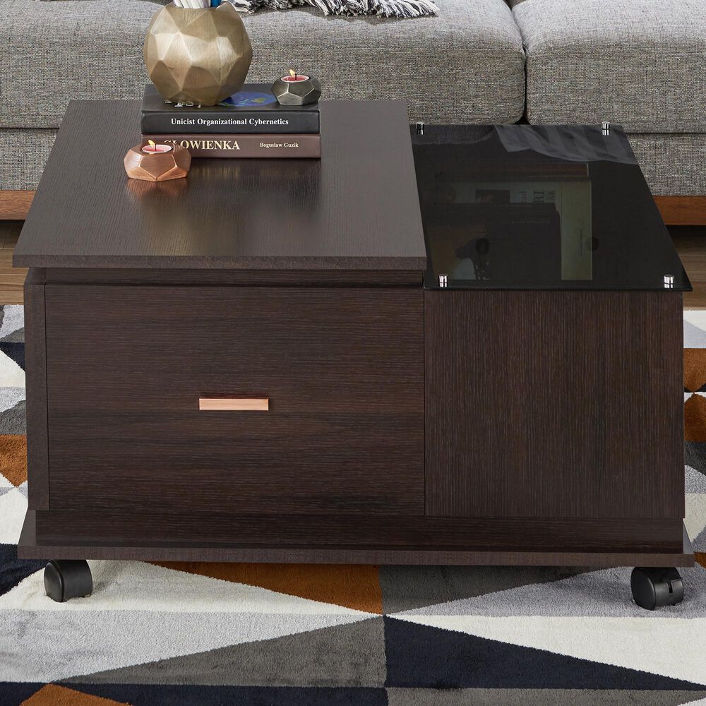 Furniture of America Molina Coffee Table in Espresso, , large