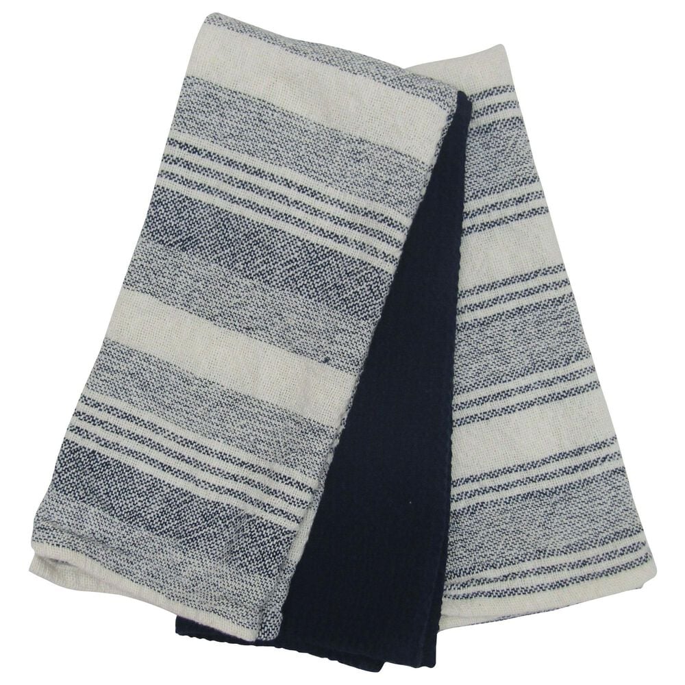 Willow & Hem Magnolia Kitchen Towel in Navy (Set of 3), , large