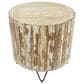 Maple and Jade End Table with Metal Hairpin Legs in Brown, Whitewashed, Blue and Black, , large