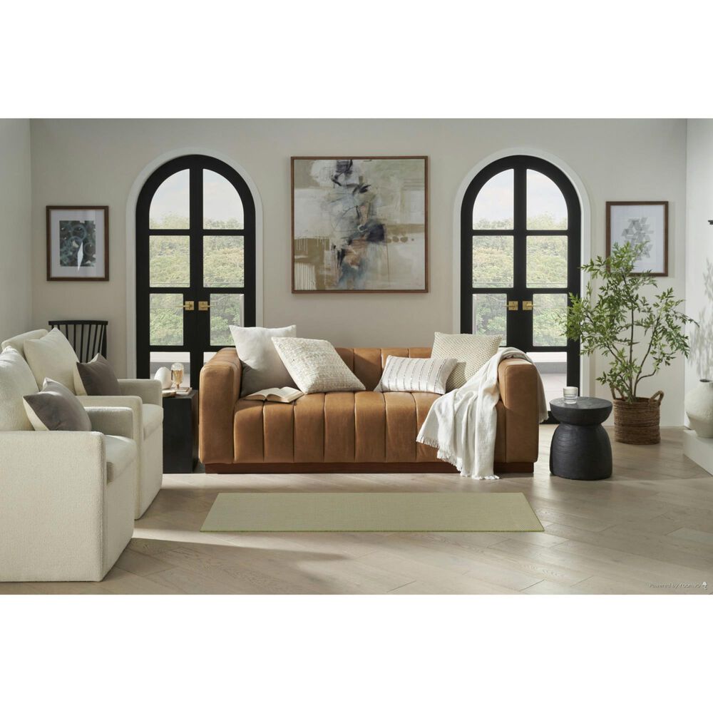 Nourison Courtyard Ivory and Green 2&#39; x 6&#39; Indoor/Outdoor Runner, , large