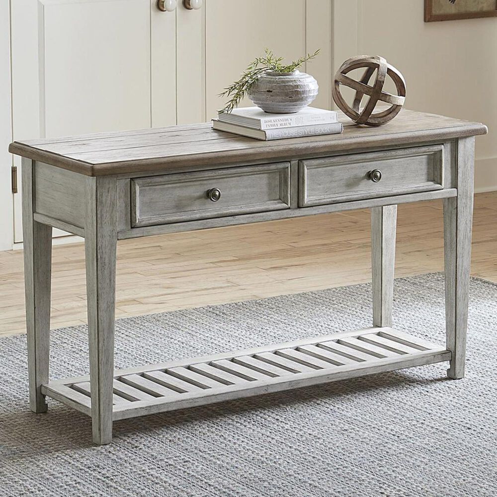 Belle Furnishings Heartland 2-Drawer Sofa Table in Antique White, , large