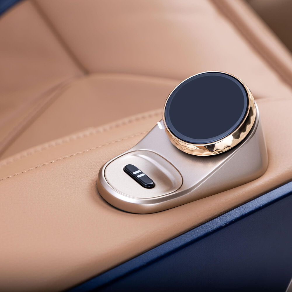 Cozzia Zen Duo Power Massage Chair with Champagne Cushion in Navy, , large