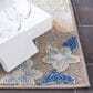 Safavieh Sarasota 2"3" x 9" Navy and Brown Indoor/Outdoor Runner, , large
