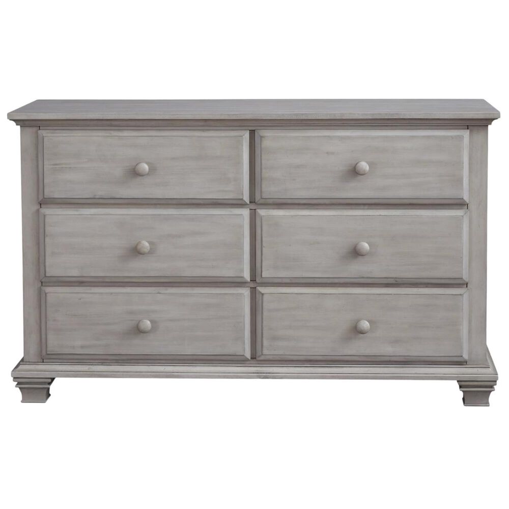 Oxford Baby Kenilworth 6 Drawer Dresser and Changing Topper in Stone Wash, , large