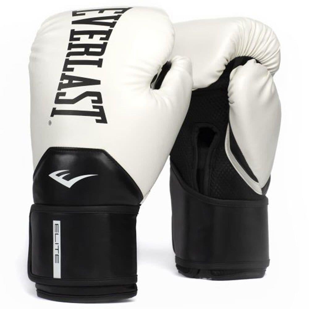 Everlast Elite 2 12 Oz Boxing Gloves in White and Black, , large