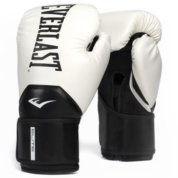 Everlast Elite 2 12 Oz Boxing Gloves in White and Black, , large