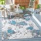 Safavieh Cabana CBN674B 5"5" x 7"7" Beige and Blue Indoor/Outdoor Area Performance Rug, , large