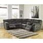 Ashley Tambo 2-Piece Manual Reclining Curved Sectional in Gray, , large