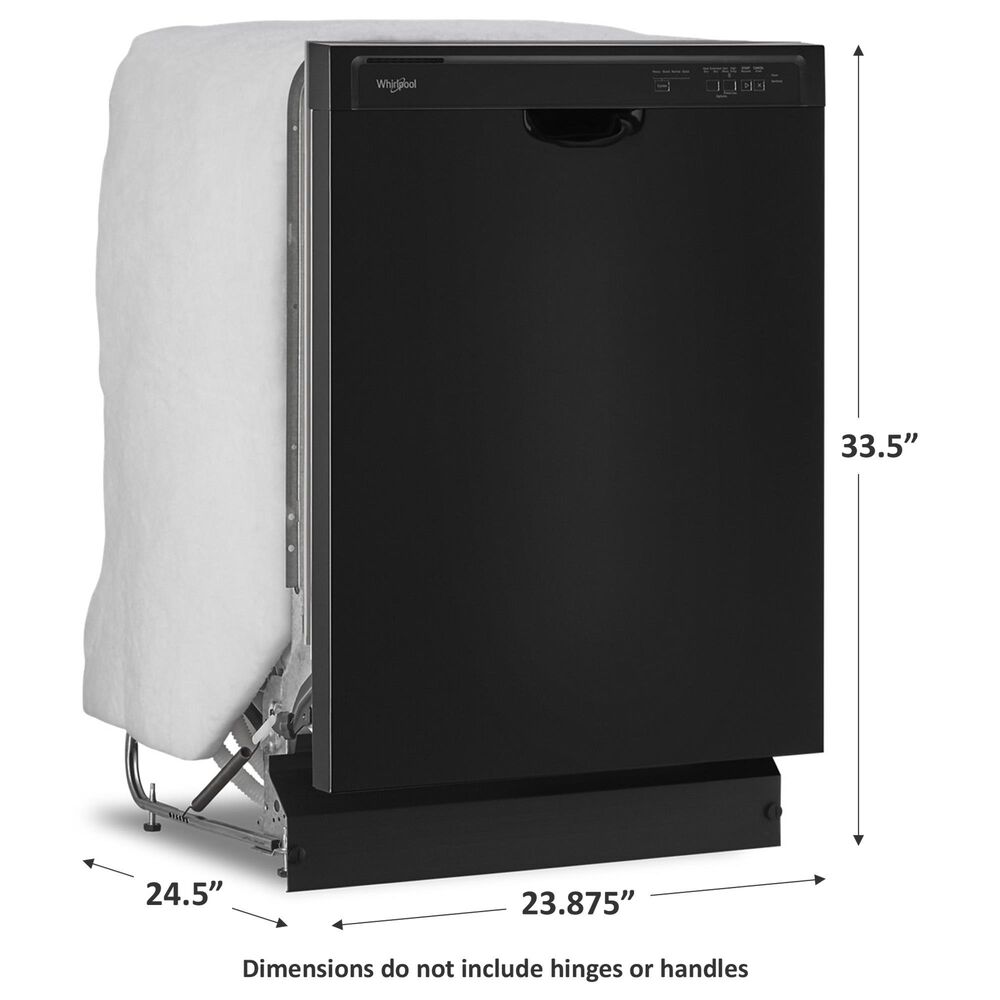 Whirlpool 24&quot; Built In Dishwasher with Boost Cycle in Black, , large