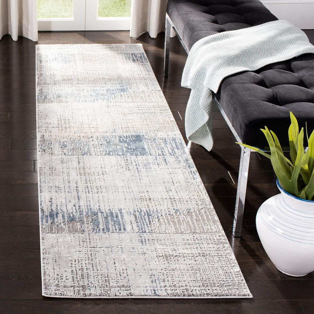 Safavieh Craft CFT874F 2'3" x 12' Grey and Blue Runner, , large