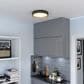 Vaxcel Northgate 13" 1-Light Flush Mount in Matte Black and Satin Gold, , large