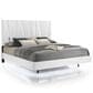 New Heritage Europa Wood Queen Panel Bed with 2 Nightstands in White, , large