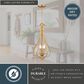 Vaxcel Monrovia 3-Light Pendant in Muted Brass, , large