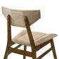 Armen Living Amaris Side Chair with Sand Upholstery in Warm Walnut (Set of 4), , large