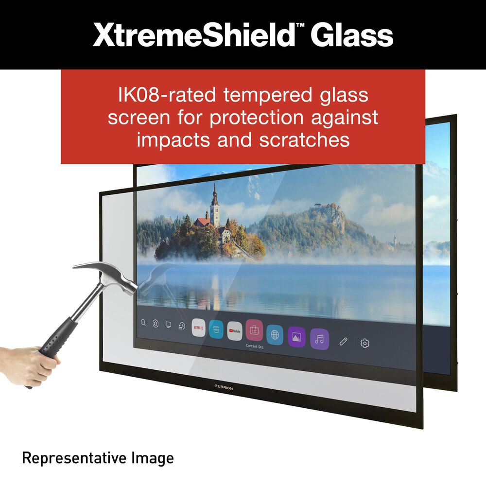 Furrion Aurora 65" Class Partial Sun 4K LED UHD - Outdoor Smart TV with Full Motion Mount in Black, , large