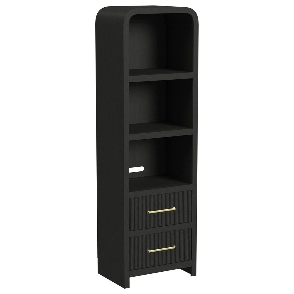 Mayberry Hill Ridgemont 82" Entertainment Center with TV Stand in Black, , large
