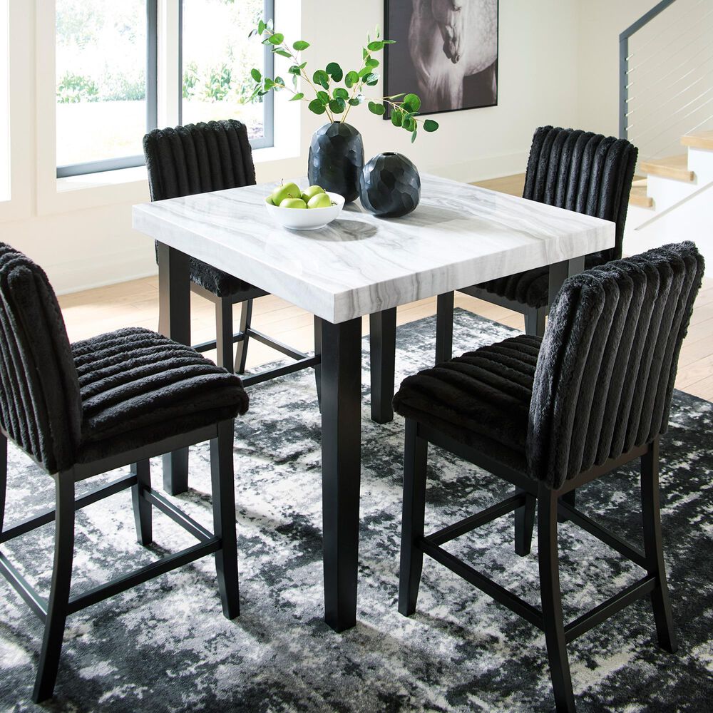 Ashley Mervannie Counter Height Dining Table in Gray and Black - Table Only, , large