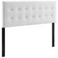 Modway Emily Biscuit Tufted Performance Velvet Queen Headboard in White, , large
