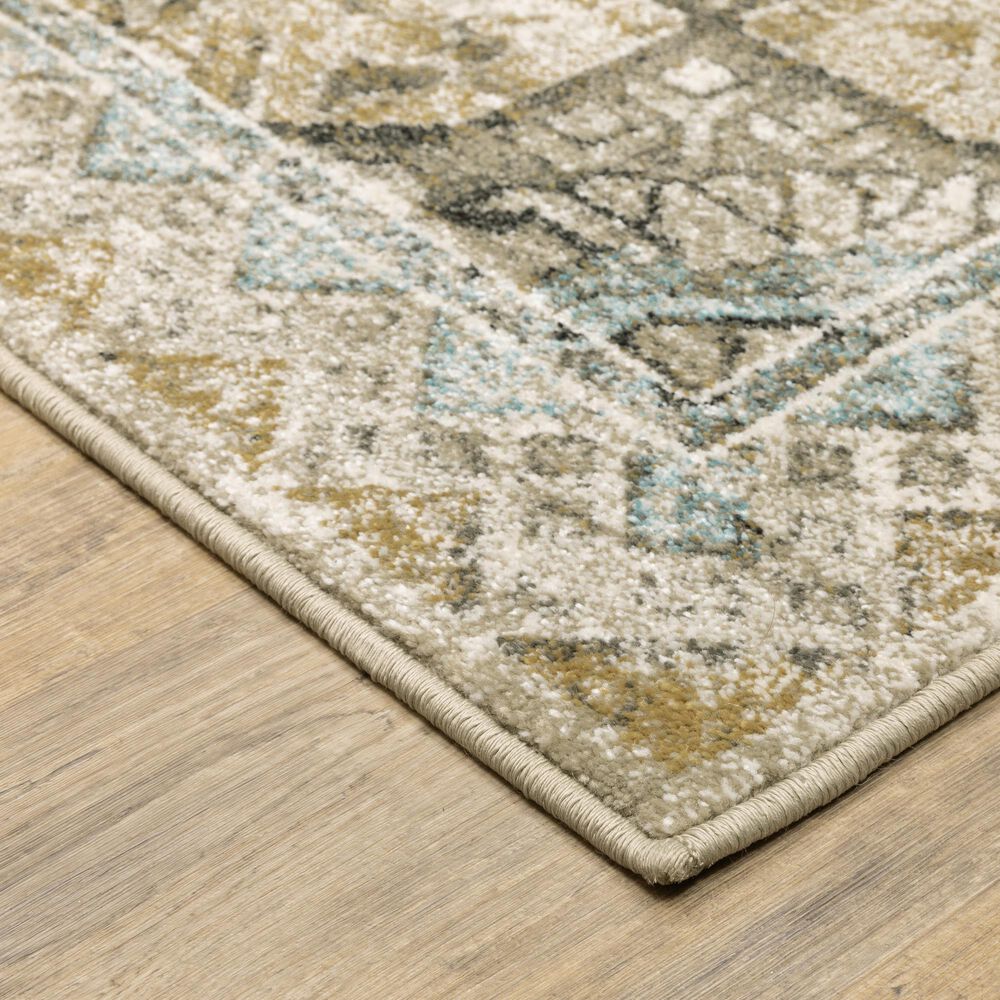 Oriental Weavers Venice Padua 2&#39;3&quot; x 7&#39;6&quot; Grey and Blue Runner, , large