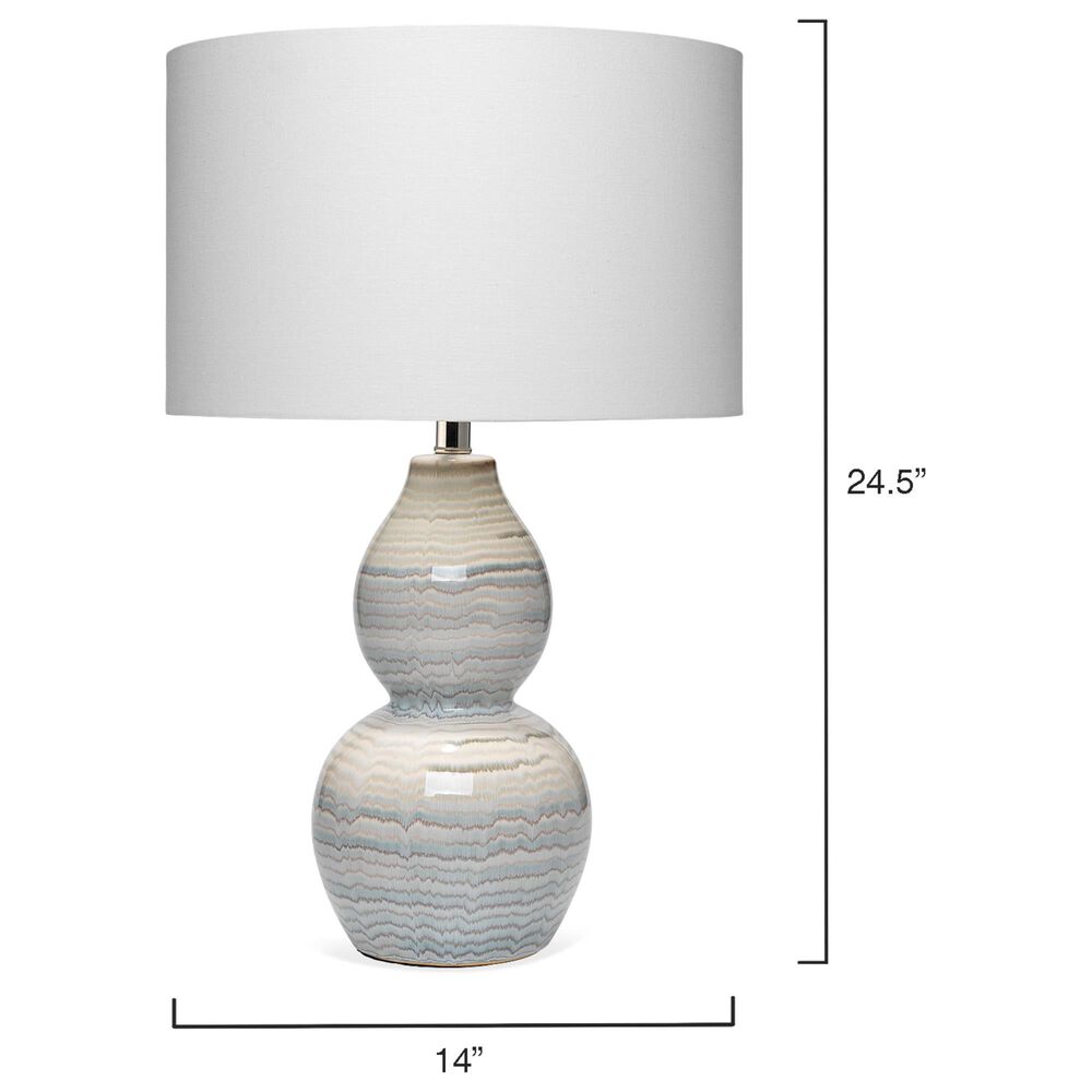 Splendor Living Jasper Wave Table Lamp in White, , large