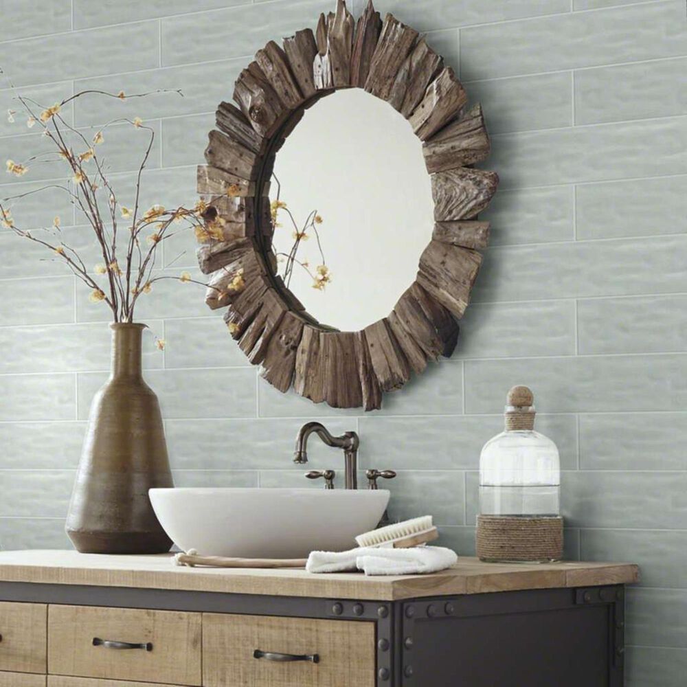 Shaw Geoscape Bone 4&quot; x 16&quot; Ceramic Wall Tile, , large