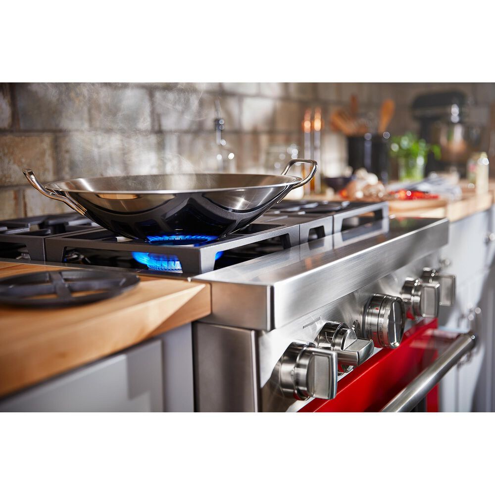KitchenAid 4.1 Cu. Ft. Freestanding Gas Range with True Convection in Passion Red, , large