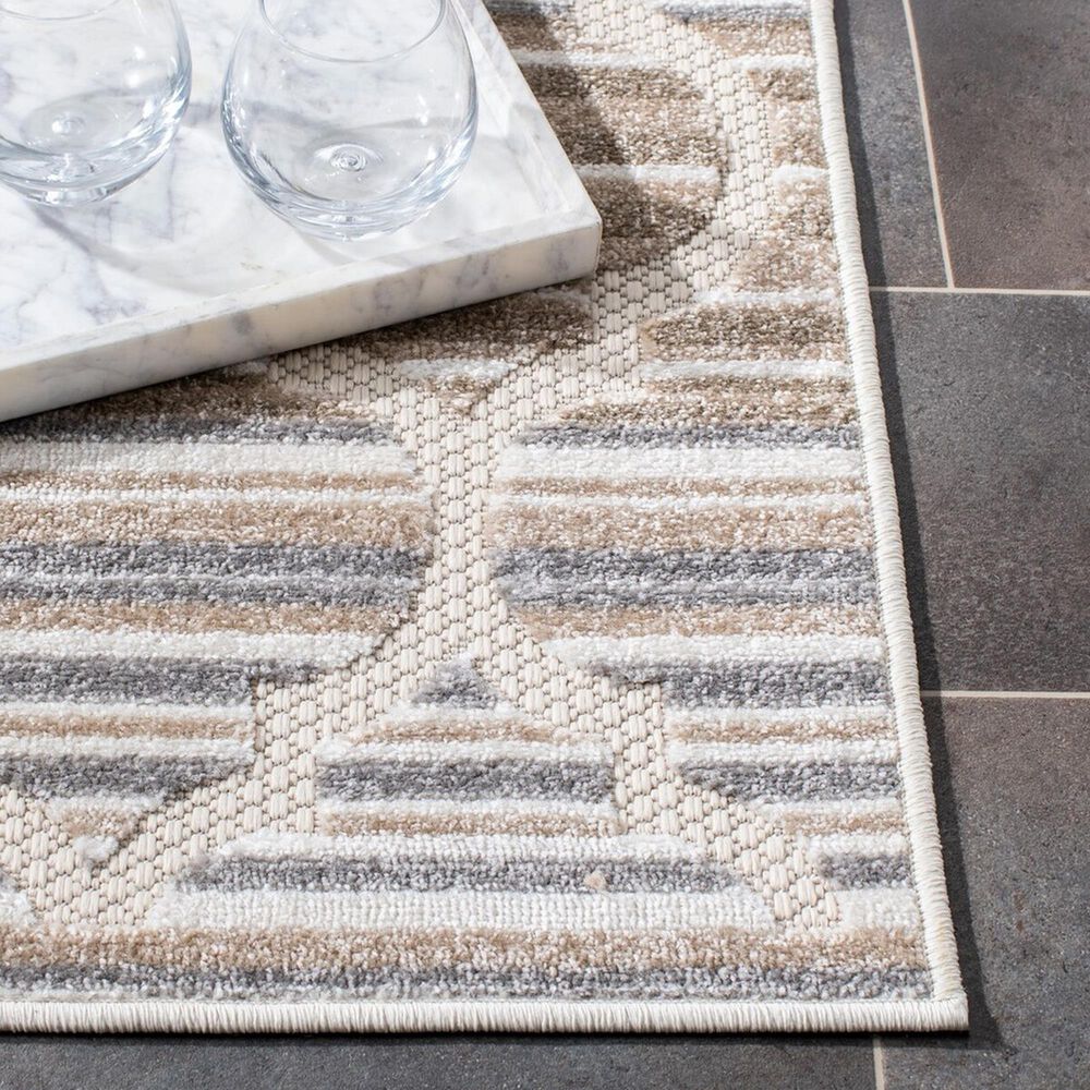 Safavieh Cabana CBN333F 8&#39; x 10&#39; Grey and Ivory Indoor/Outdoor Area Performance Rug, , large