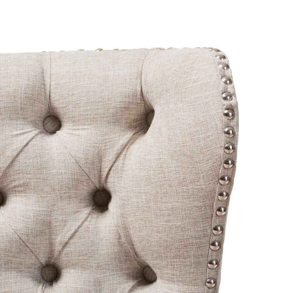 Baxton Studio Scarlett Stationary Loveseat Settee in Light Beige, , large