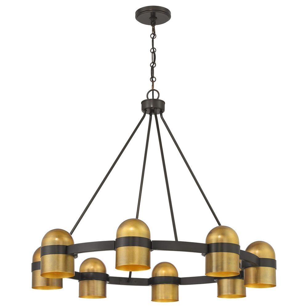 Savoy House Andover 8-Light Chandelier in Mediterranean Bronze and Riviera Brass, , large