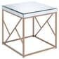 Steve Silver Evelyn End Table in Black with Copper Chrome Finish, , large