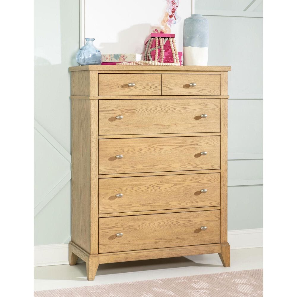 St Claire Home Today's Traditions 5 Piece Full Platform Poster Bed Set in Natural Hickory, , large