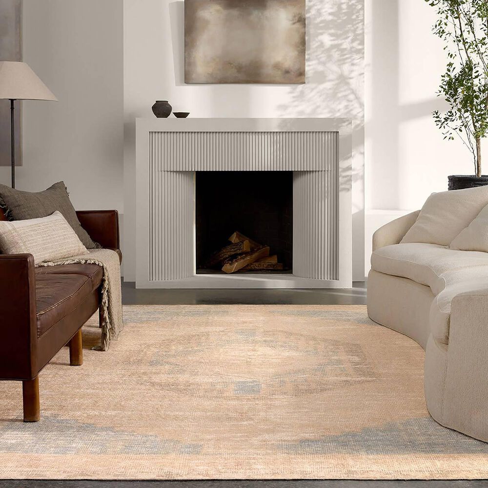Jaipur Edage Kayell 6' x 9' Silver Blue, Sandstorm, Ginger Root and Irish Cream Area Rug, , large