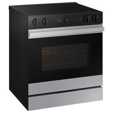 Samsung Bespoke Bespoke 6.3 Cu. Ft. Smart Slide-In Electric Range with 5 Elements and Steam Clean in Stainless Steel, , large