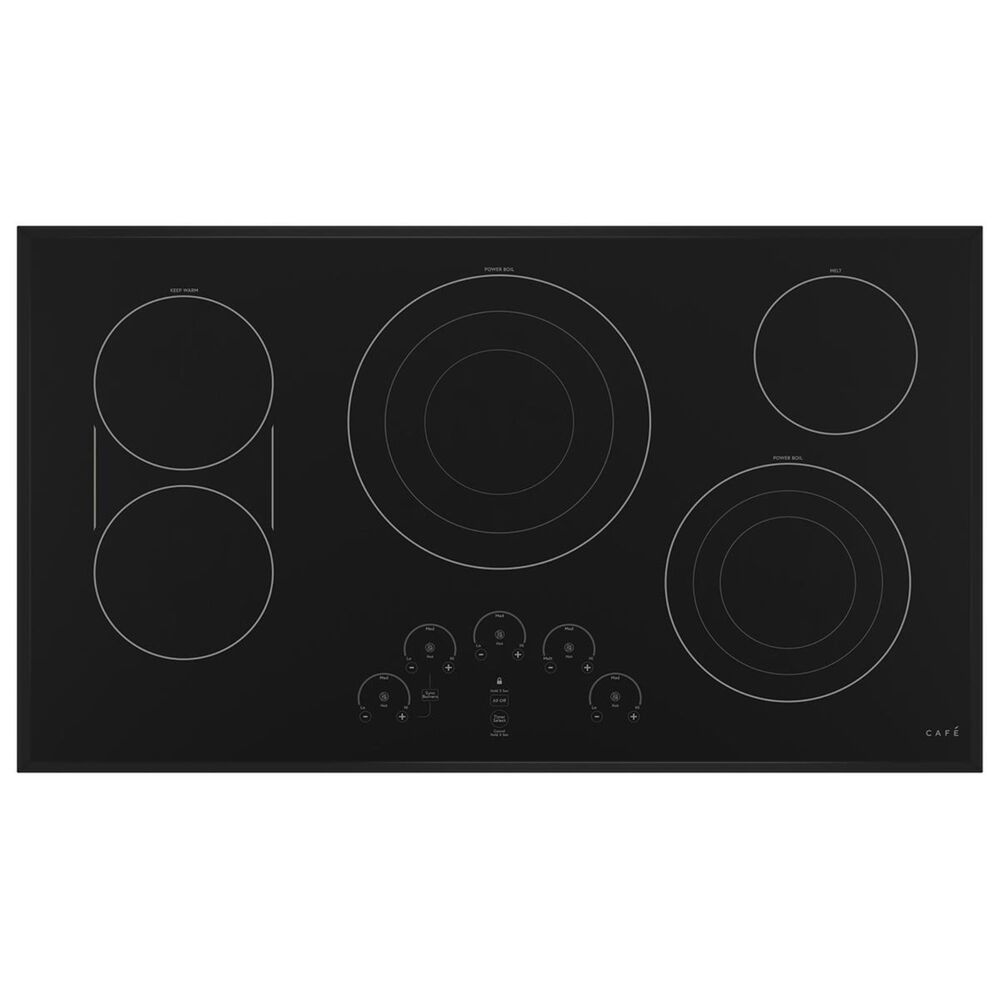 Cafe 36" Built-In Touch Control Electric Cooktop in Black, , large