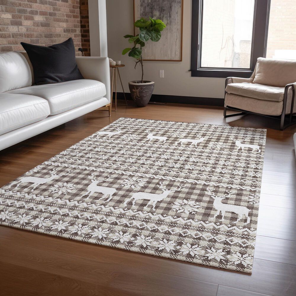 Dalyn Rug Company Wonderland WN28 5&#39; x 7&#39;6&quot; Brown Indoor/Outdoor Area Rug, , large