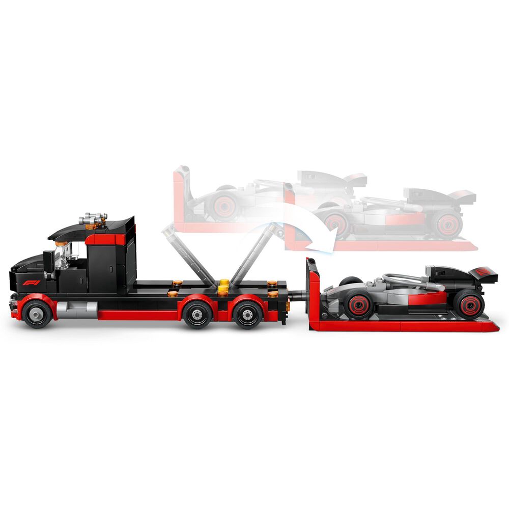 LEGO City F1 Display Truck with Audi F1 Race Car Building Set, , large